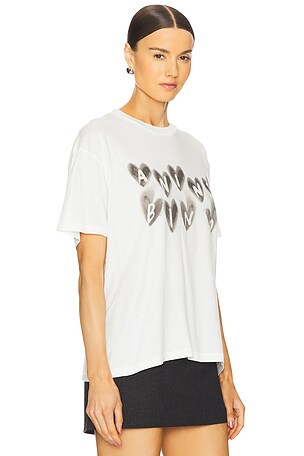 ANINE BING Cade Tee Hearts in Ivory