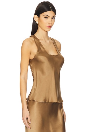 ANINE BING Lea Top in Brown,Rust