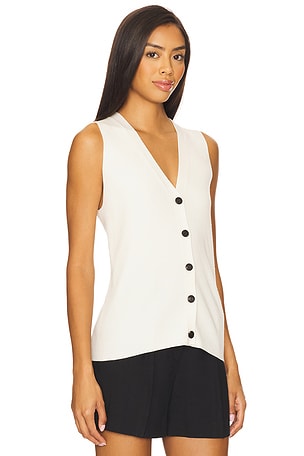 ANINE BING Lawrence Vest in Ivory