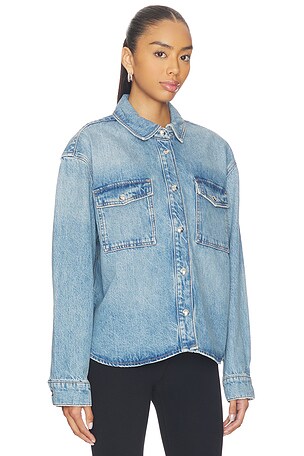 ANINE BING Paxton Shirt in Blue