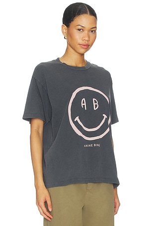 ANINE BING Cade Tee Smiley in Grey