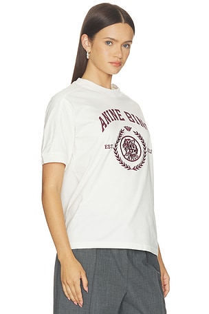 ANINE BING Jaylin Tee Collegiate in Cream