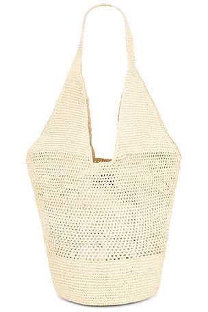 ANINE BING Leah Large Hobo Bag in Neutral