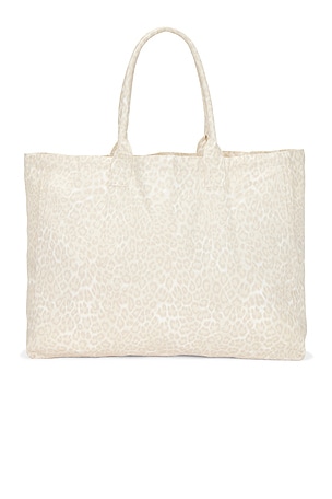 ANINE BING Leo Canvas Tote Bag in Cream