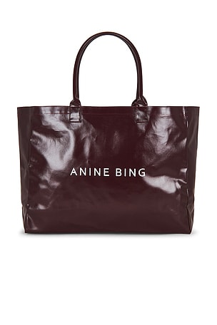 Leo Coated Canvas Tote Bag ANINE BING