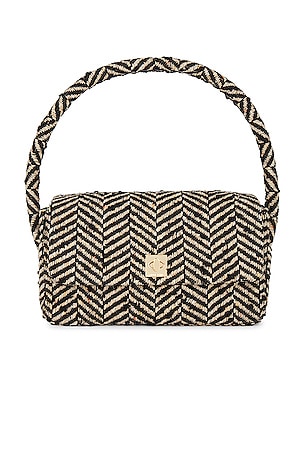 ANINE BING Nico Bag in Cream & Black Fishbone | REVOLVE