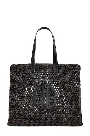 ANINE BING Large Rio Tote in Black | REVOLVE