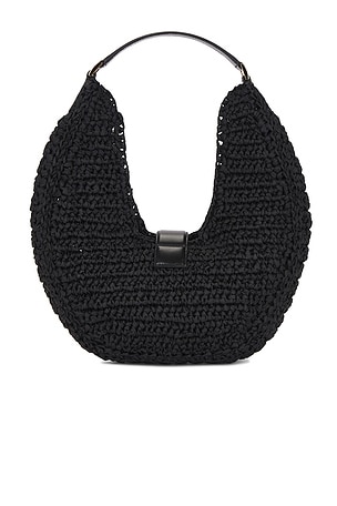 ANINE BING Lou Monogram Bag in Black