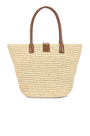 ANINE BING Lou Monogram Tote Bag in Tan