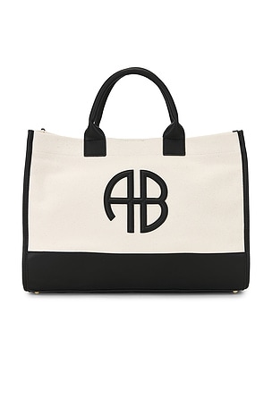ANINE BING Lara Medium Tote Bag in Cream