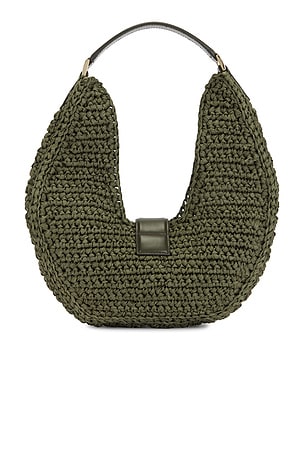 ANINE BING Lou Shoulder Bag in Olive