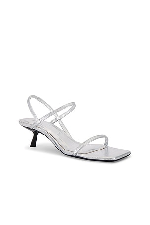 ANINE BING Hilda Sandals in Metallic Silver