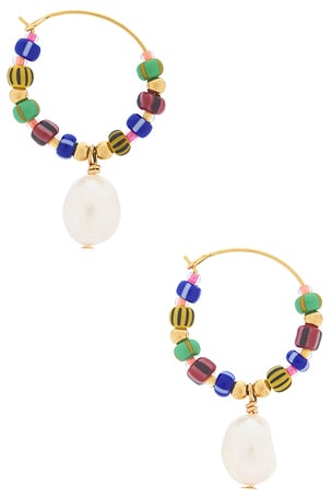 ANNI LU Magic Moments Hoop Earrings in Brown