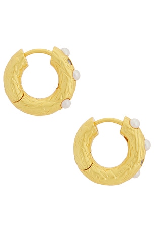 ANNI LU Gem in A Hoop in Metallic Gold