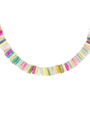 Anni lu collar de cuentas holiday en color rosado