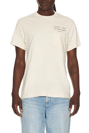 Austin Post x Matt McCormick Ceremony Of Certainty Stage Pocket Tee in Cream. Size M. Also