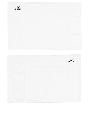 Mr & Mrs Corner Pillowcase Set Abbode