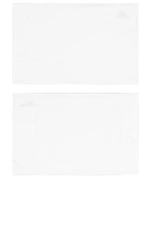 Abbode Mr & Mrs Corner Pillowcase Set in White