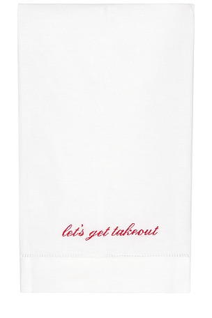 Let's Get Takeout Tea Towel Abbode