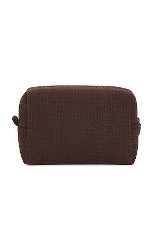 Abbode Travel Essentials Waffle Pouch in Chocolate