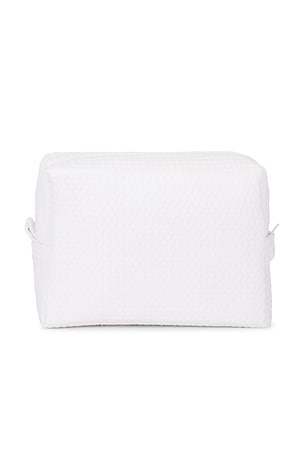 Abbode Jet Setter Waffle Pouch in White