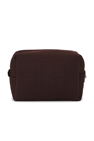 Abbode Dog Mom Waffle Pouch in Brown