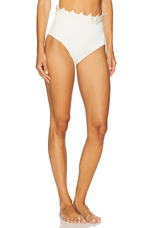 Ancora Sylva High Waisted Bikini Bottom in Ivory. Size XS. Also