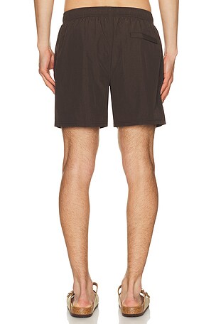 AUTO-REPLY 5.5 Solid Sebastian Swim Trunk in Brown. Size XL/1X. Also