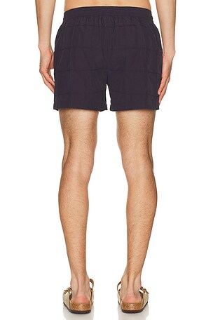 AUTO-REPLY 4 Grid Pintuck Sebastian Swim Trunk in Navy