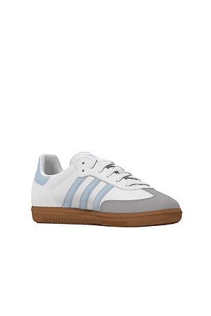 adidas Originals Kids Samba Og in White, Baby Blue