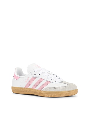 adidas Originals Kids Samba Og in White,Pink. Size 13. Also