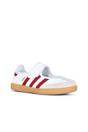 adidas Originals Kids Samba Jane Flat in Red