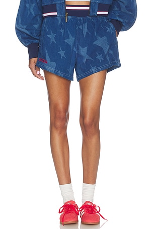 Denim Graphic Varsity Shorts adidas Originals