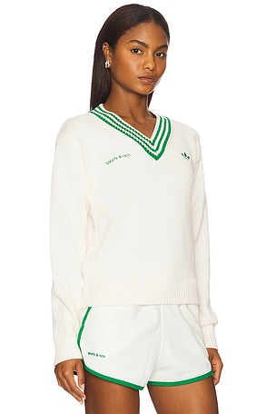 adidas Originals x Sporty & Rich Sweater in White