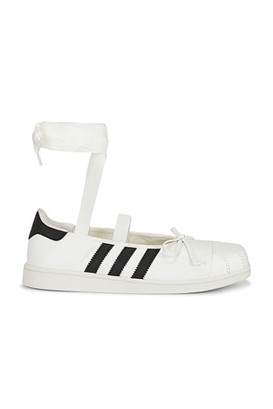 x Jennie Superstar SQ Ballerina Flat in Core White & Core Black adidas Originals