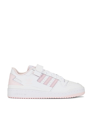 adidas Originals Forum Low Sneaker in White & Light Purple | REVOLVE