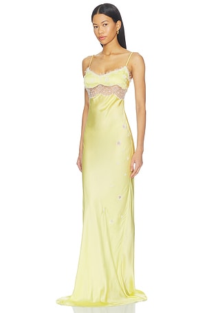 ASTA RESORT Arlette Hand Beaded Dress in Green