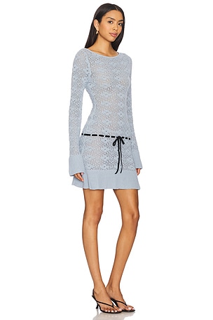 ASTA RESORT x REVOLVE Vivienne Long Sleeve Mini Dress in Baby Blue