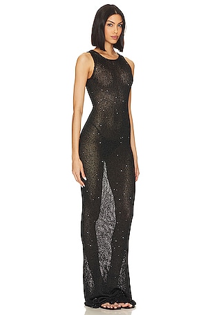 Asta Resort Natalia Dress - Black Sequin in Black