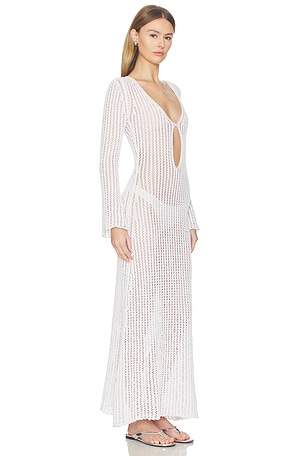 ASTA RESORT Fernanda Crochet Dress in White