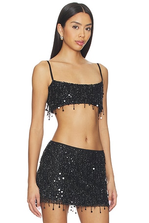 ASTA RESORT Yasmin Bralette Top in Black