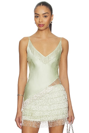 Marcia Asymmetric Beaded Top ASTA RESORT