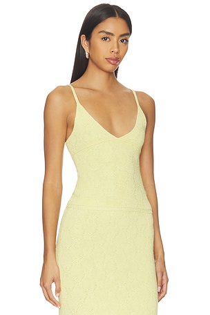 ASTA RESORT Pointelle Carolina Camisole in Lemon