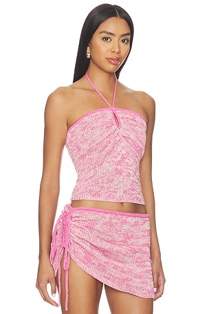 ASTA RESORT Olivia Halter Top in Pink