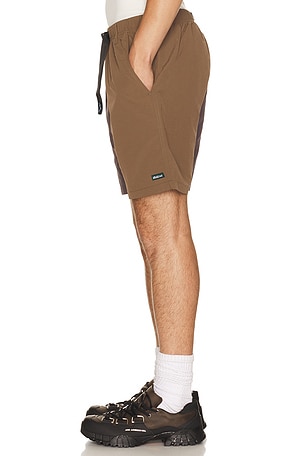 Afield Out Duotone Shorts in Brown,Navy