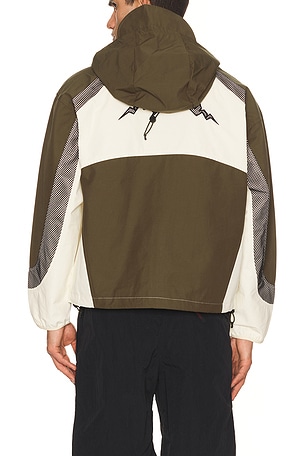 Afield Out Mesh Windbreaker Jacket in Olive