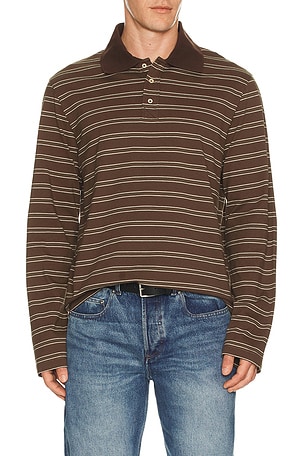 Long Sleeve Stripe Polo A.P.C.