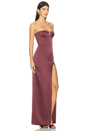 Alex Perry Strapless Column Dress in Chocolate. Size US 6/ UK 10. Also