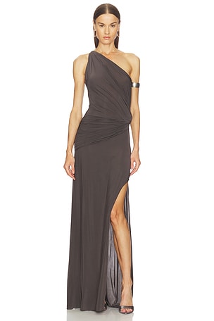 One Shoulder Twist Gown Alex Perry