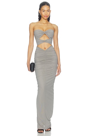 Strapless Sweeheart Ruched Column Dress Alex Perry